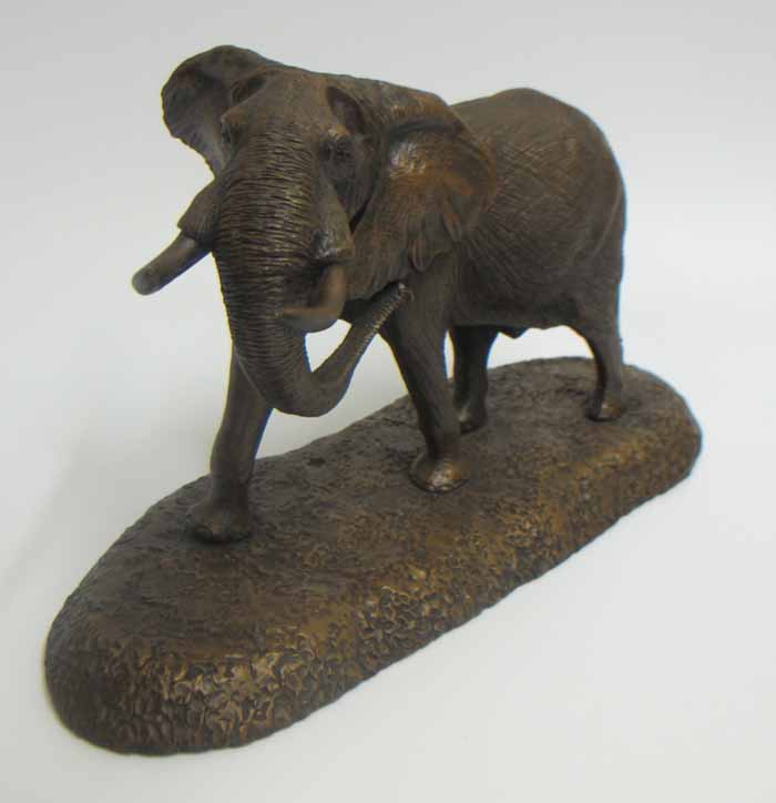 Vintage Bronze Sculpture Statue Signed ROBERT GLEN Elephant Ahmed In Stride